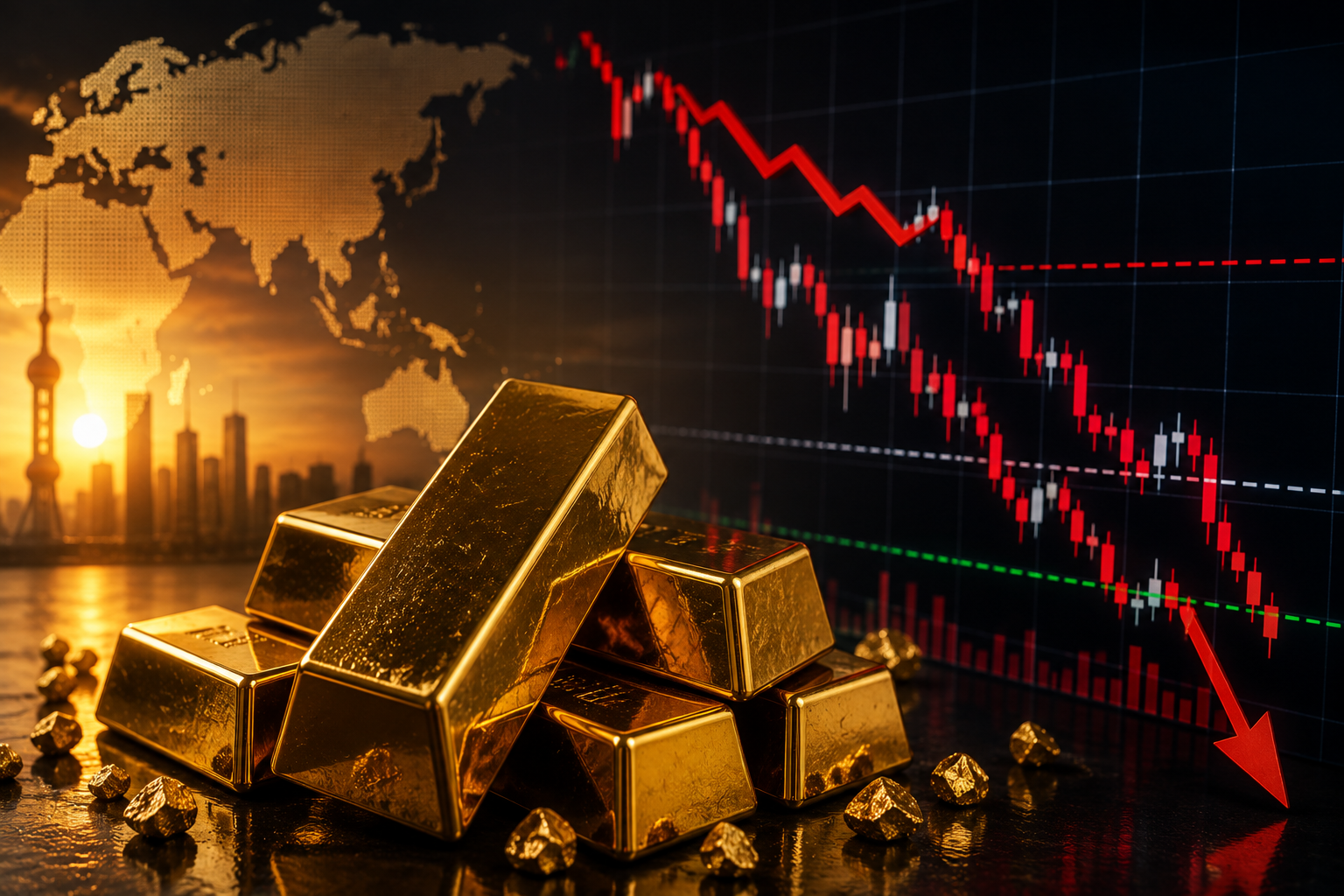 Inflasi Panas, Gold Jatuh dari Puncak 3 Bulan