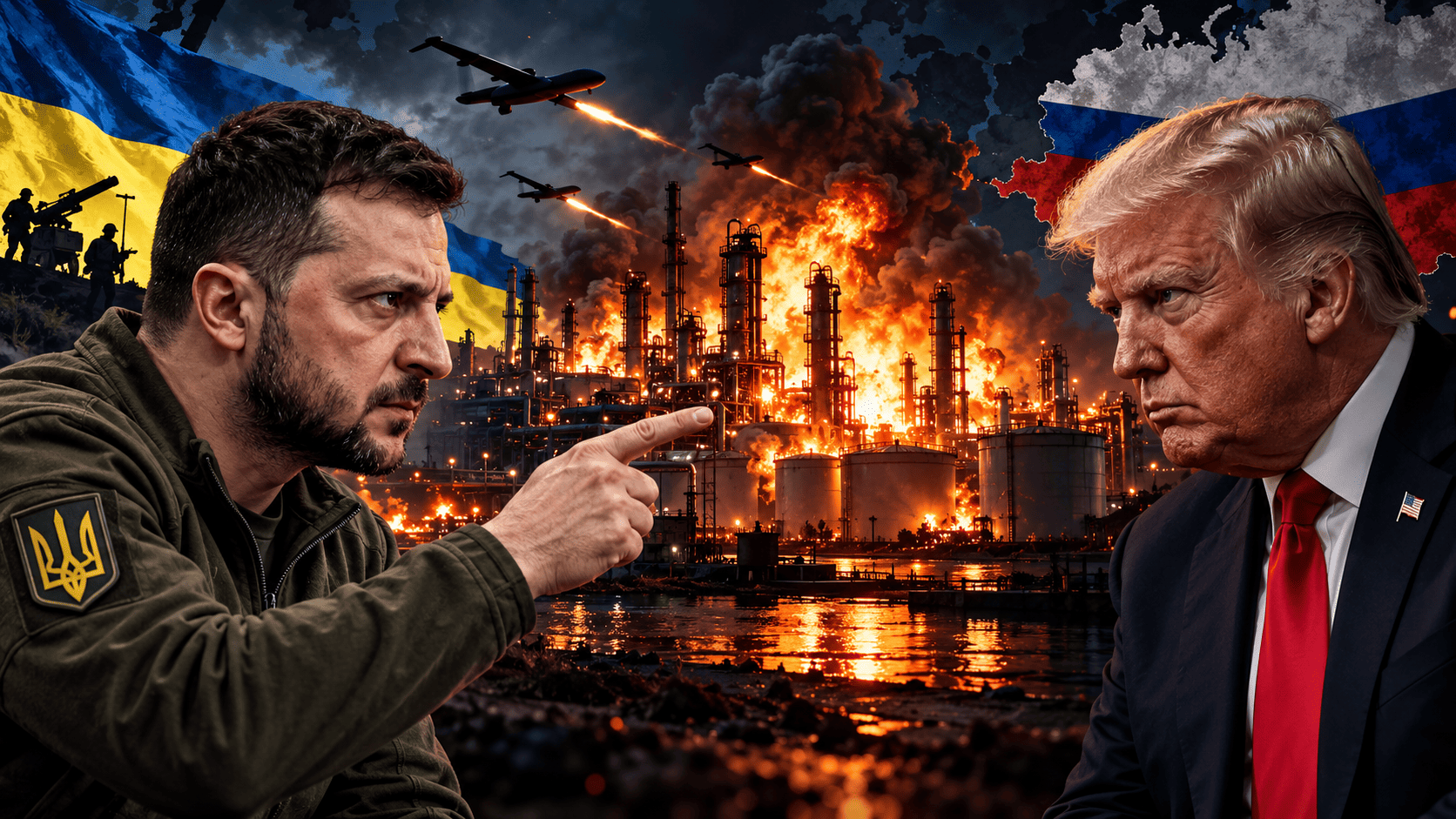 Zelenskyy Tantang Trump, Serangan Kilang Minyak Rusia Kembali Dimulai