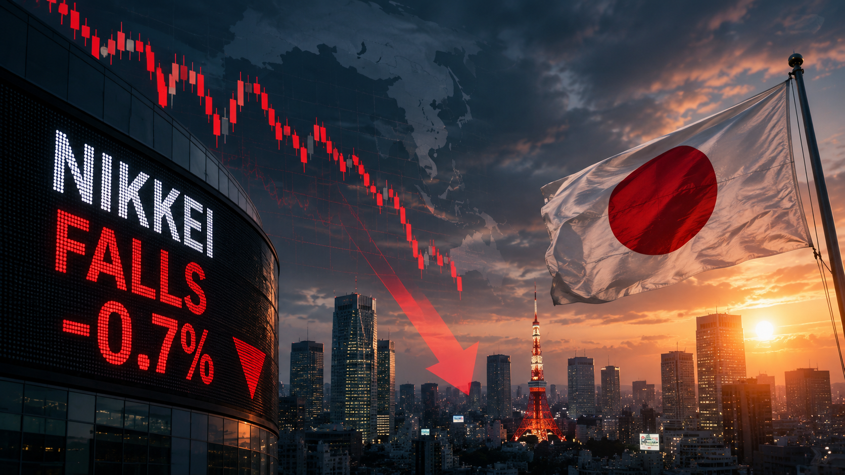 Nikkei Drops as Middle East Conflict Weighs on Sentiment