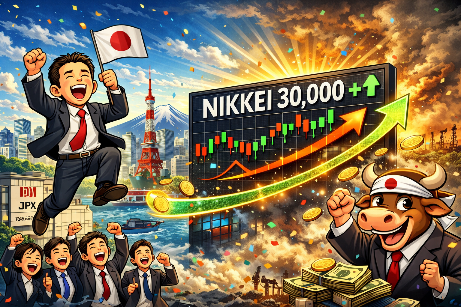 Nikkei Edges Up, Supported by Tech and Banking Stocks